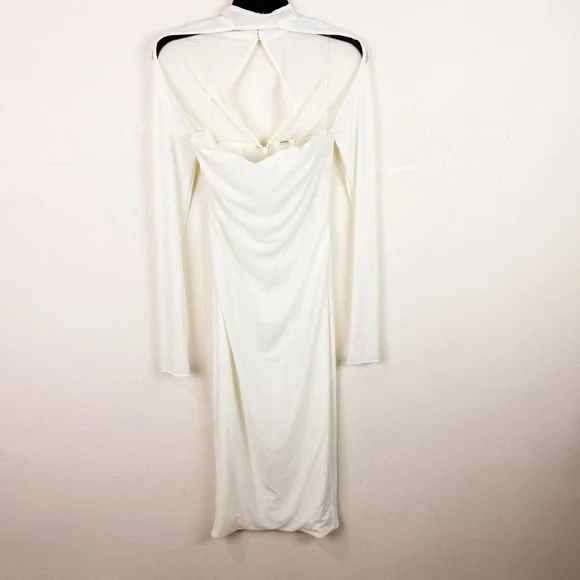 House of CB Milarose Dress Choker Long Sleeve Mesh Midi Dress Small - Picture 4 of 10